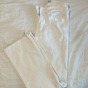 Just Black Denim - white straight leg jeans